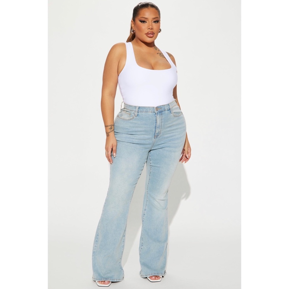 Breaking Some Rules Stretch Flare Jeans - Vintage Wash (Size 20) - Picture 1 of 5